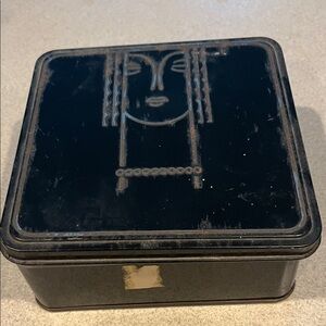 Black Decorative Tin Box